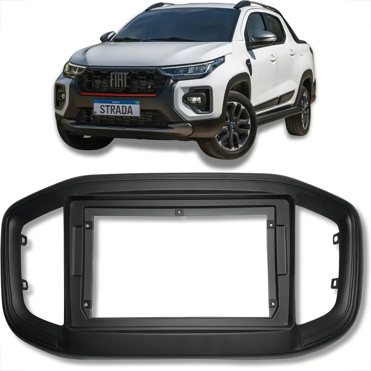 Marco multimedia para Fiat Strada 2021 a 2024, 9 pulgadas