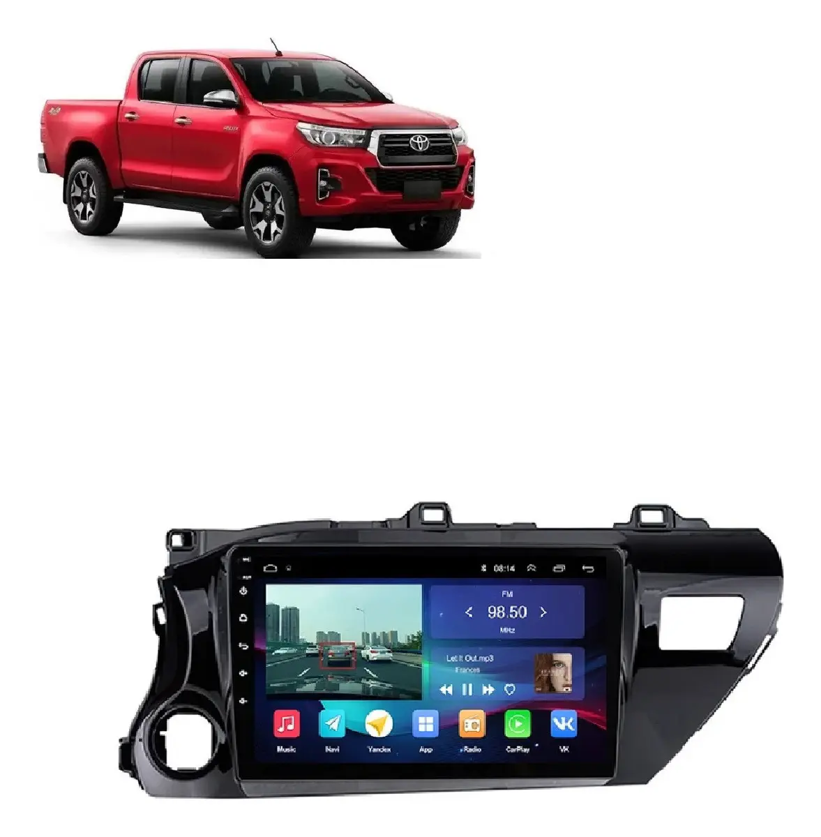 Radio Multimedia TOYOTA HILUX 2016/2026 INSTALADA 