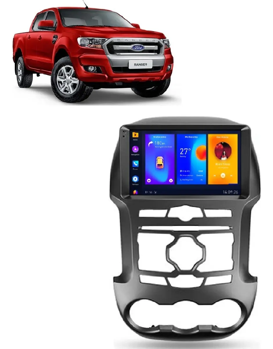 Radio Multimedia  Android Ford Ranger 2013-17 Gps 9p 4/64gb